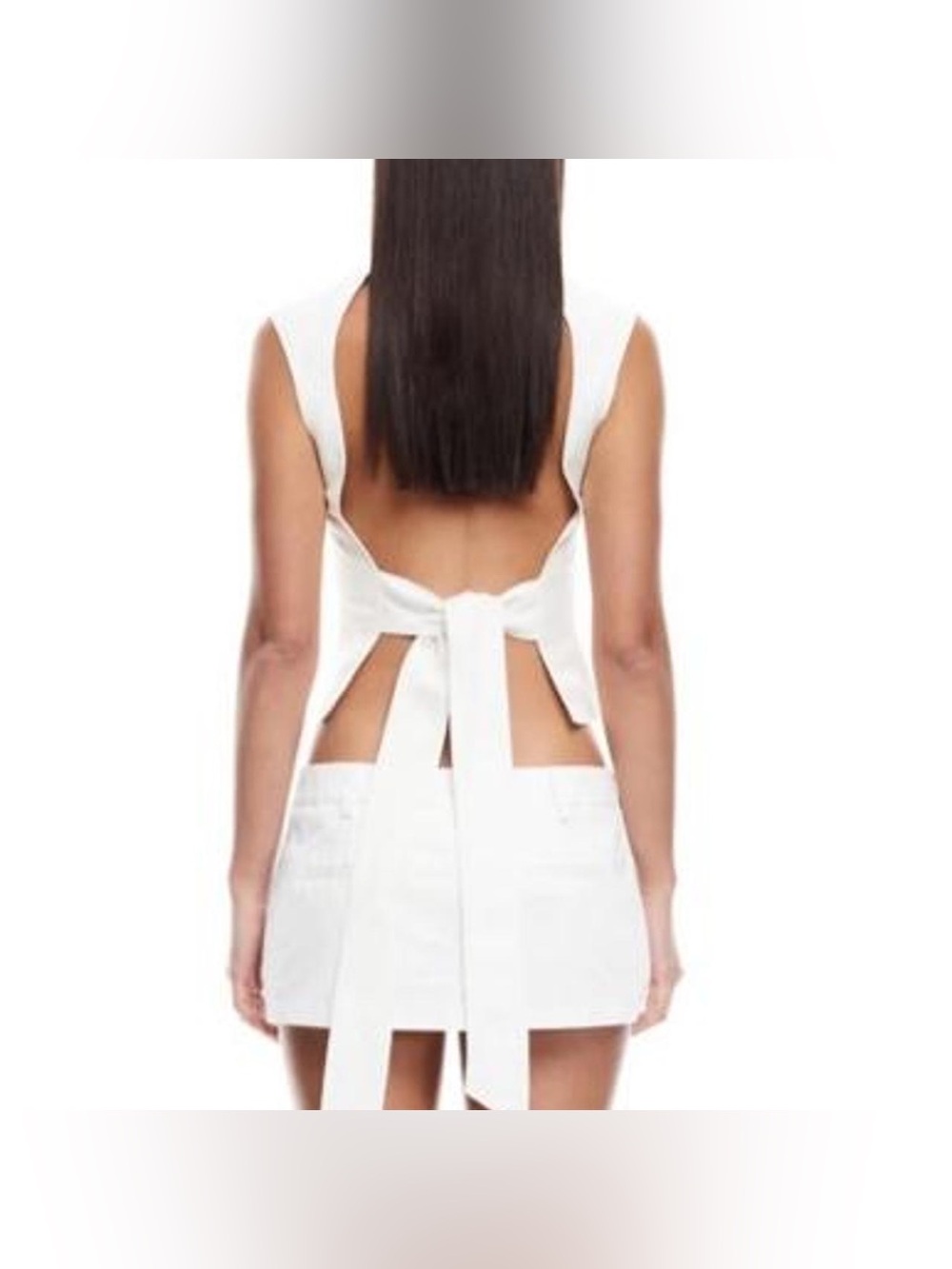 White Open-Back Lioness Top